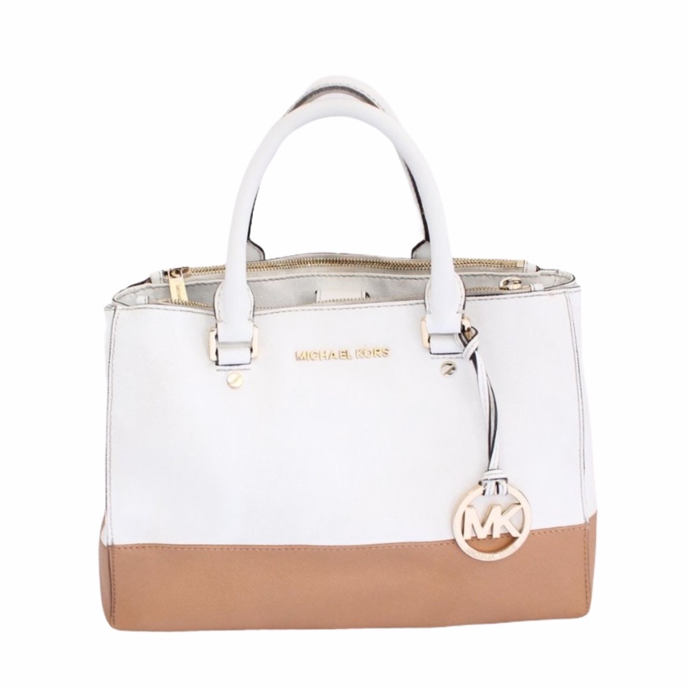 Michael Kors Sutton Safiano Leather Colorblock Bag - Picture 1 of 16